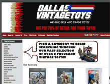 Tablet Screenshot of dallasvintagetoys.com